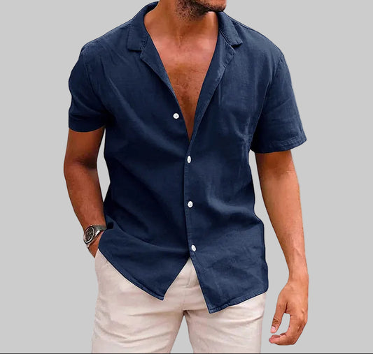 Men'S Tops Casual Button down Shirt Short Sleeve Beach Shirt Summer Mens Clothing