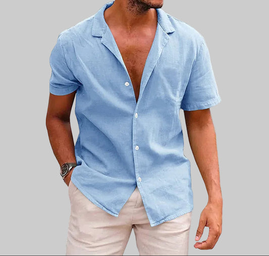 Men'S Tops Casual Button down Shirt Short Sleeve Beach Shirt Summer Mens Clothing