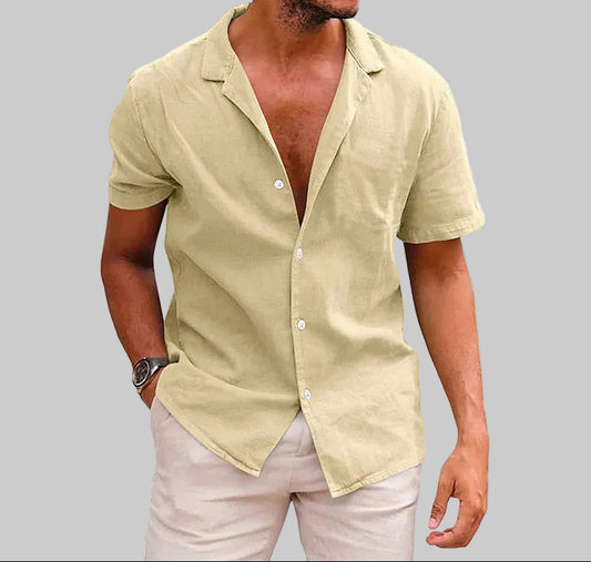 Men'S Tops Casual Button down Shirt Short Sleeve Beach Shirt Summer Mens Clothing