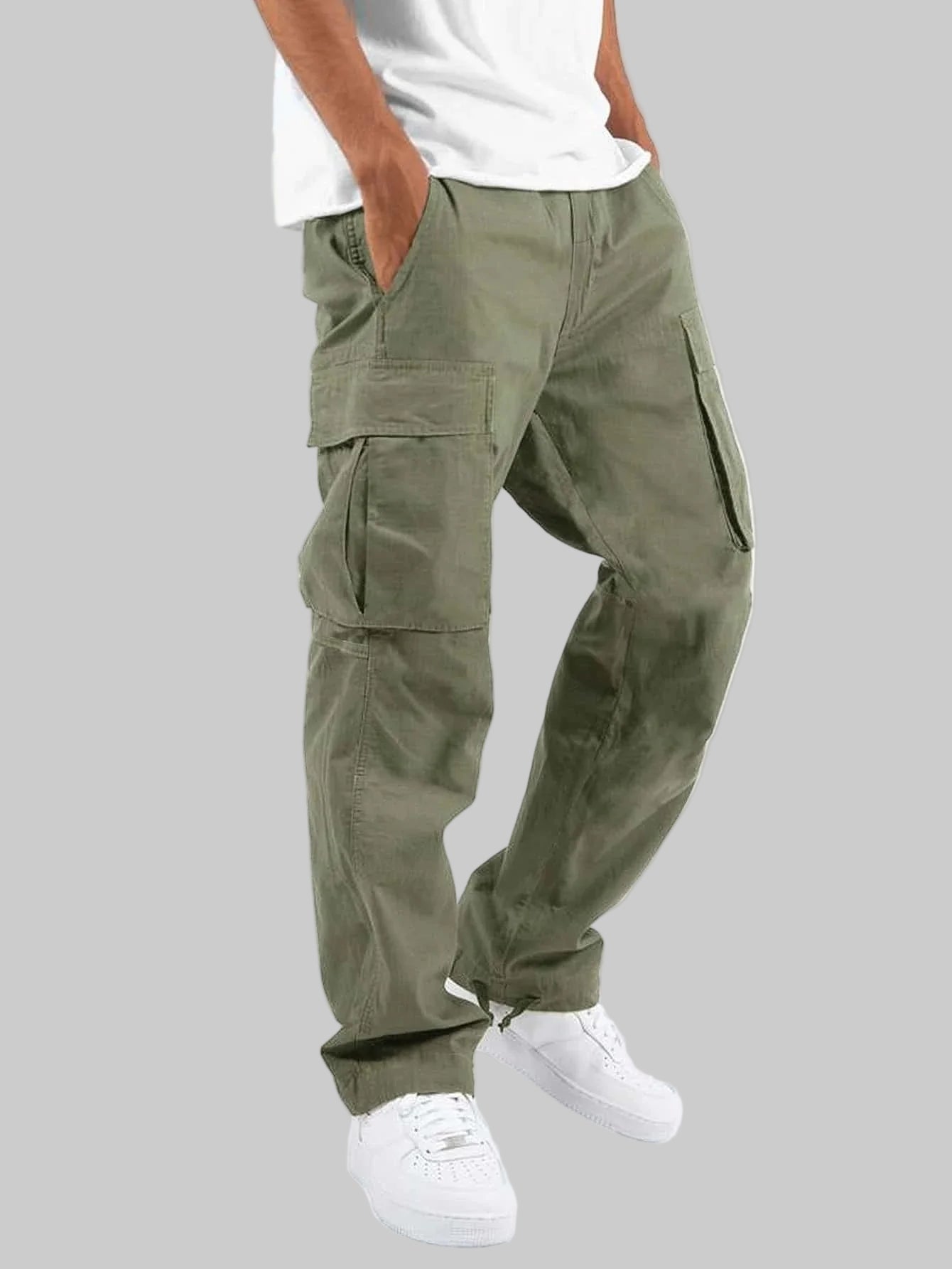 Drawstring Multi-Pocket Casual Cargo Pants
