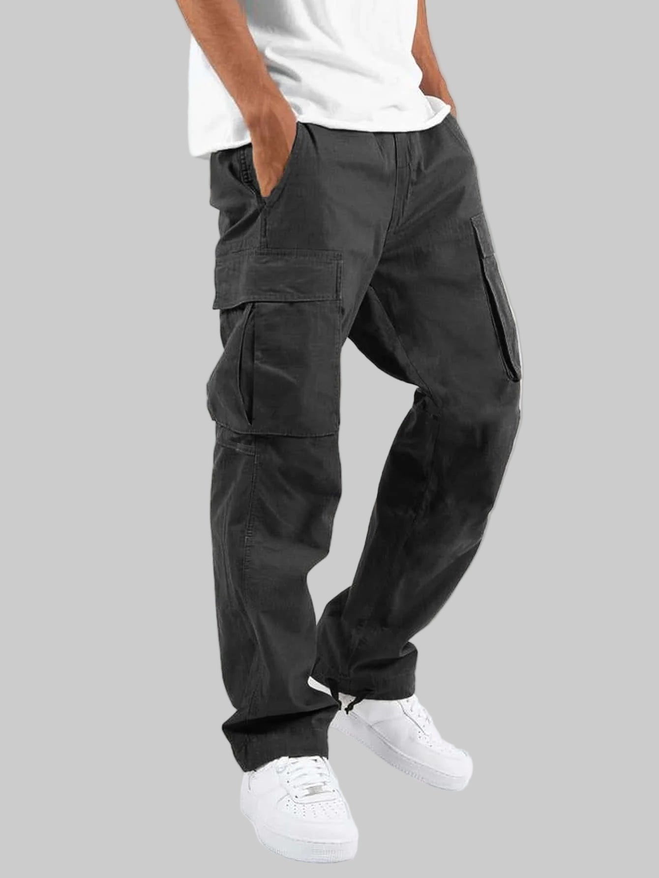Drawstring Multi-Pocket Casual Cargo Pants