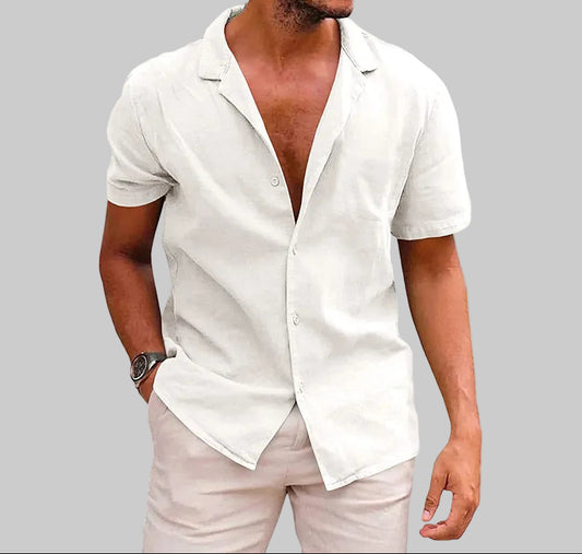 Men'S Tops Casual Button down Shirt Short Sleeve Beach Shirt Summer Mens Clothing